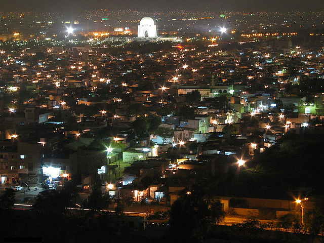 "A Beautiful Night View Of Adnan Asim's Karachi City. Also Mazar-e-Quaid— The Mausoleum Is Viewable In The Picture" by Adnan Asim from North Nazimabad, Karachi 74700 ( Sindh ), Pakistan - A Beautiful Night View Of Adnan Asim's Karachi City. Also Mazar-e-Quaid— The Mausoleum Is Viewable In The Picture. Licensed under CC BY 2.0 via Wikimedia Commons - http://commons.wikimedia.org/wiki/File:A_Beautiful_Night_View_Of_Adnan_Asim%27s_Karachi_City._Also_Mazar-e-Quaid%E2%80%94_The_Mausoleum_Is_Viewable_In_The_Picture.jpg#mediaviewer/File:A_Beautiful_Night_View_Of_Adnan_Asim%27s_Karachi_City._Also_Mazar-e-Quaid%E2%80%94_The_Mausoleum_Is_Viewable_In_The_Picture.jpg