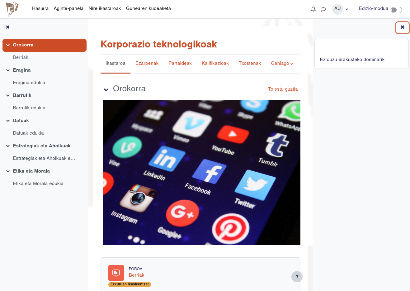 Moodlerekin bidea eginaz